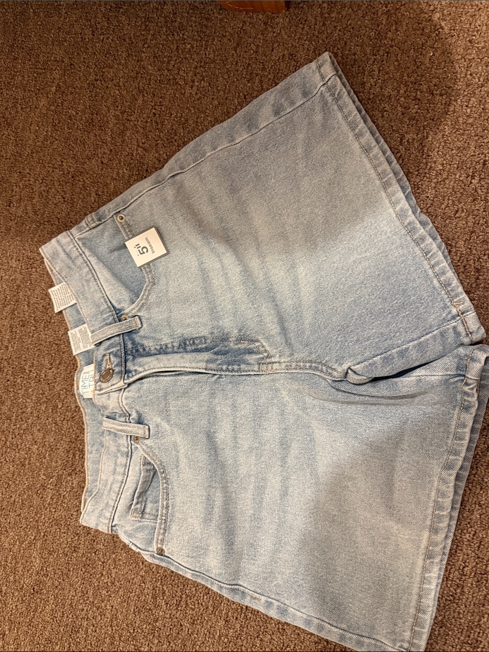 Light Wash Denim Shorts - Pale Blue